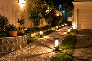 پروژه نورپردازی باغ شخصی 