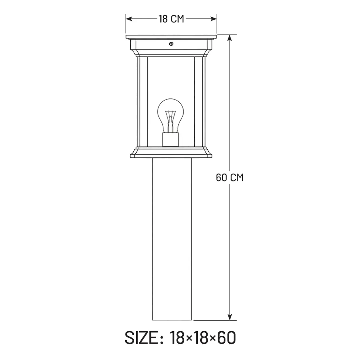 Roshan Bollard Light 60 cm