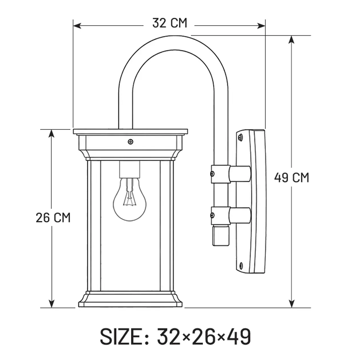 Roshan Wall Light 49 cm