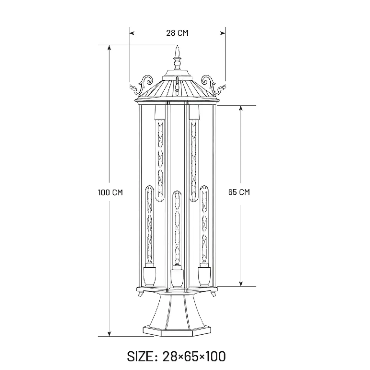 Noora Gate Light 95 cm
