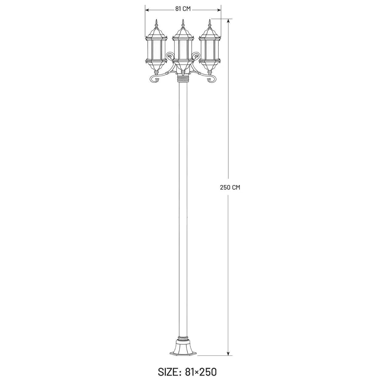 Sorena Park Light 250 cm