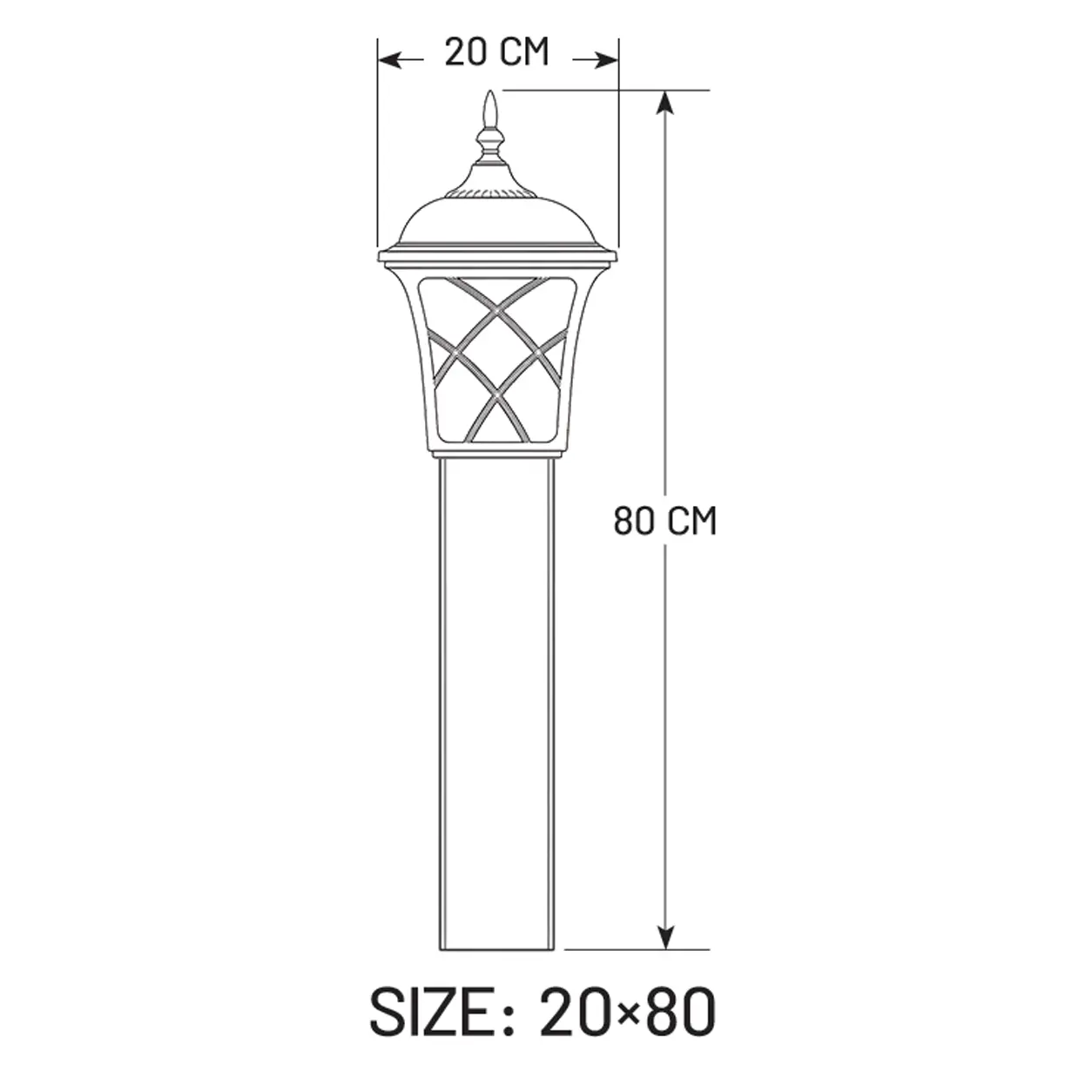 Pasargad Bollard Light 80 cm