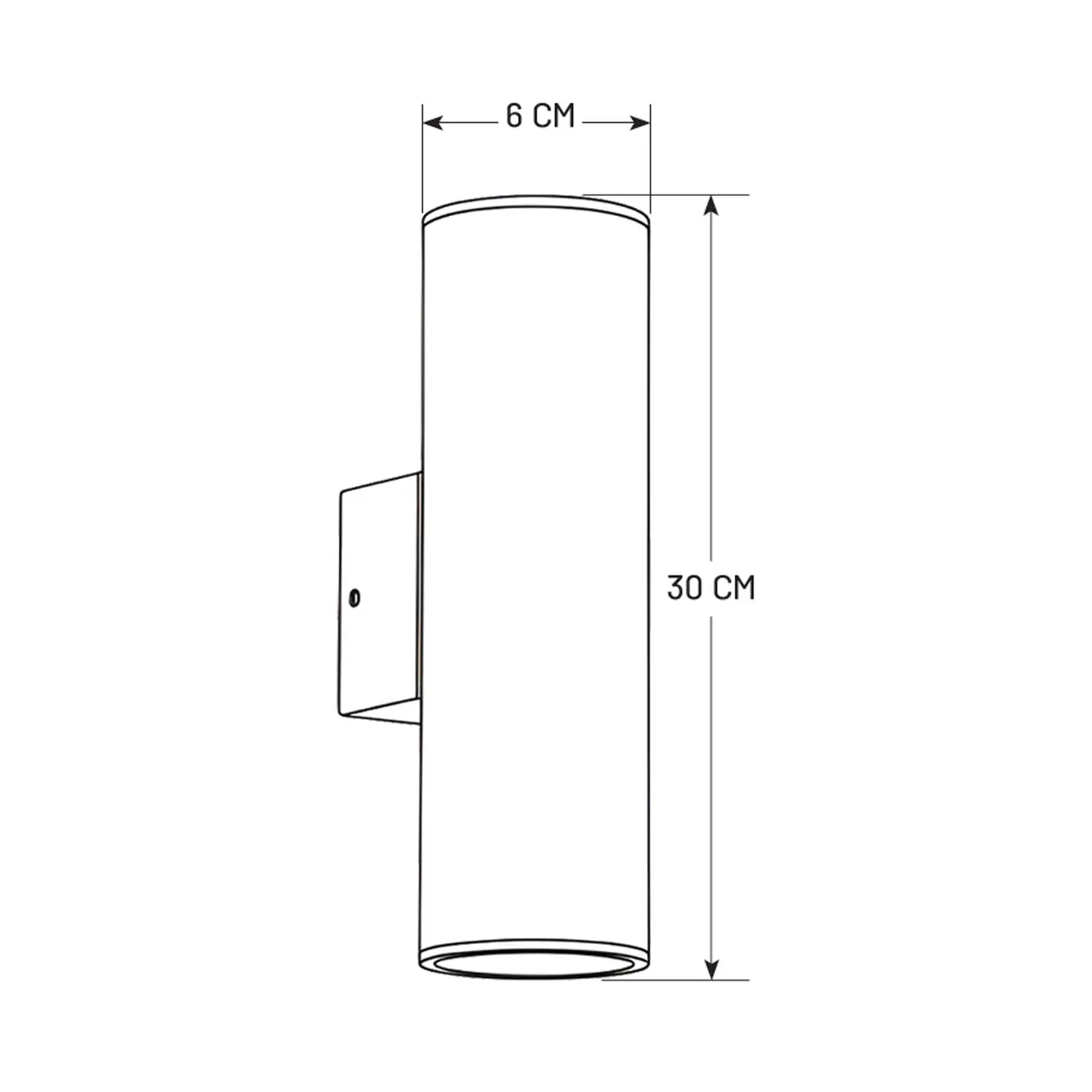 Cylindrical Wall Light Double Sided