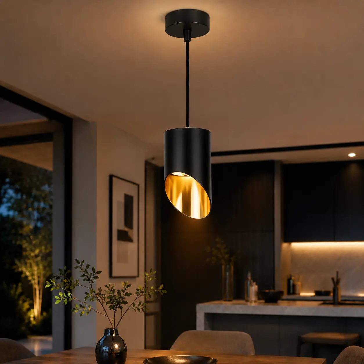 Chroma Cylindrical Pendant Light 15 cm