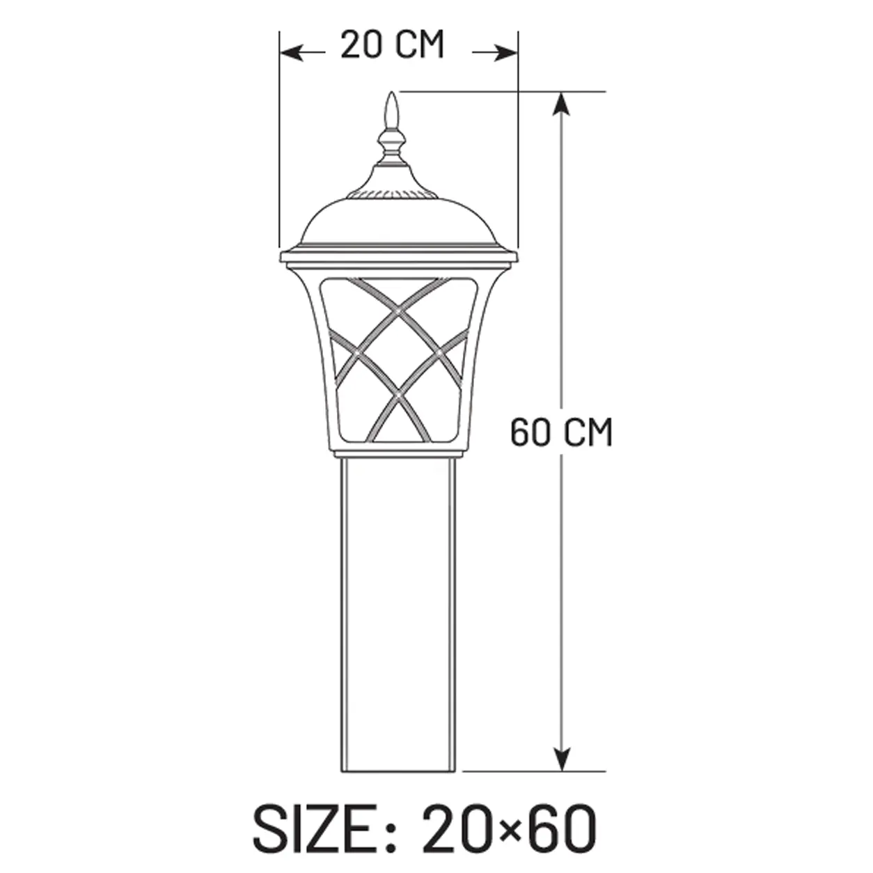 Pasargad Bollard Light 60 cm